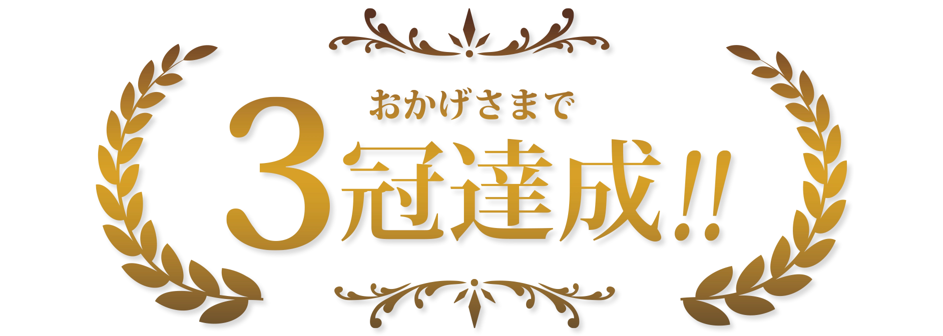 3冠達成バッジ